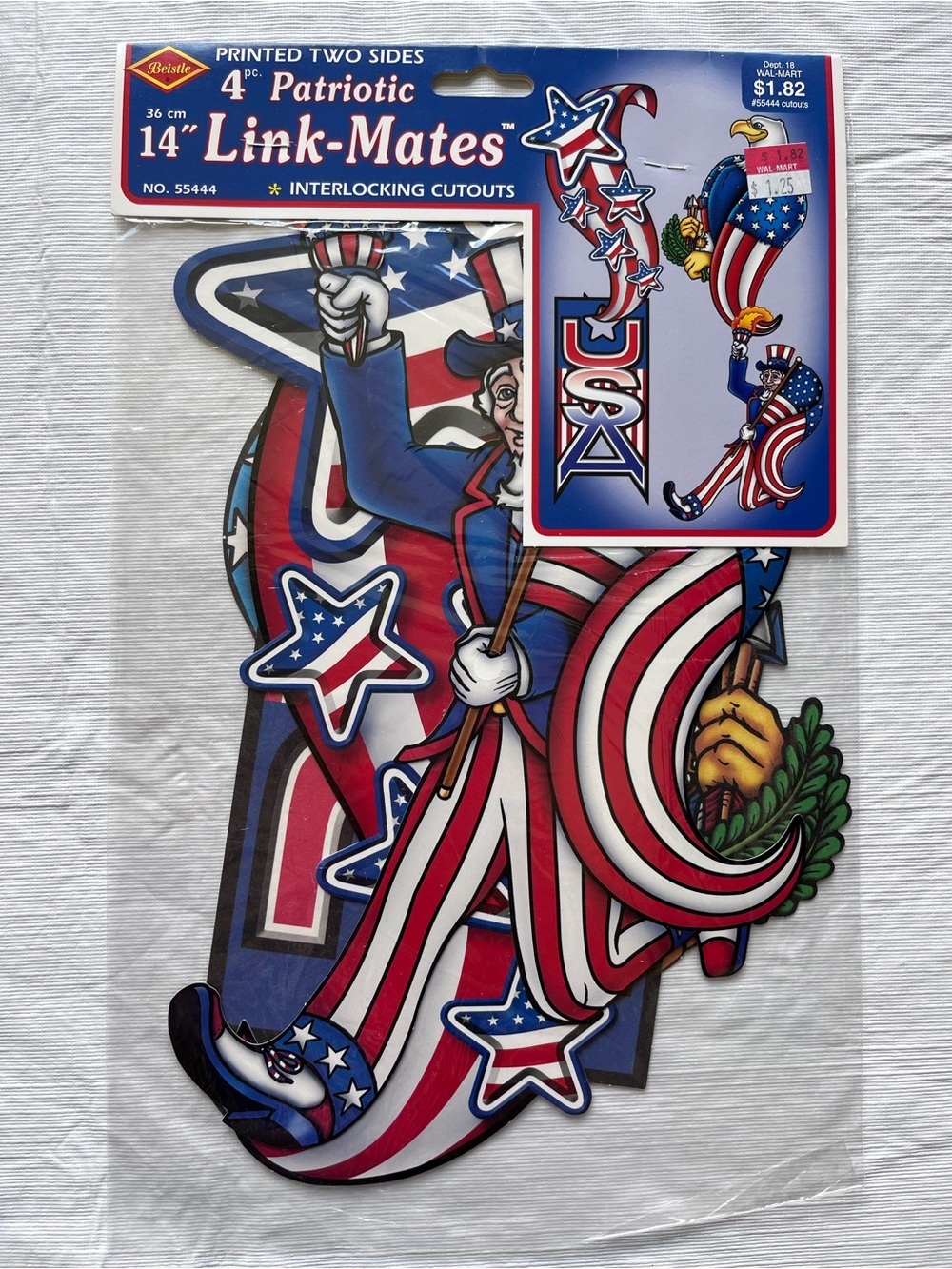 NWT Beistle USA Patriotic Eagle American  Flag Uncle Sam Stars And Stripes 2001